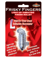 Frisky Finger Light Up Vibrating Finger Bullet - Clear - LUST Depot