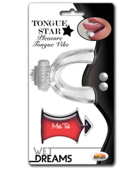 Wet Dreams Tongue Star Vibe - Clear W-10 Ml Liquor Lube Pillow - LUST Depot