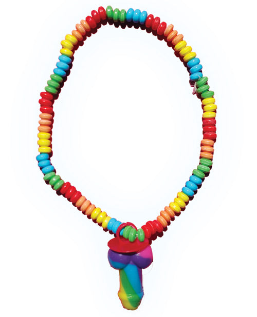 Rainbow Stretchy Cock Candy Necklace - LUST Depot