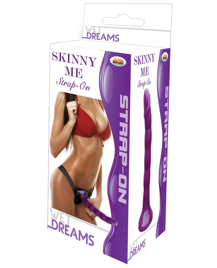 Wet Dreams Skinny Me 7" Strap On W-harness - Purple - LUST Depot