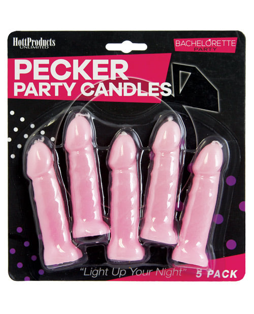 Bachelorette Party Pecker Party Candles - Pink Pack Of 5 - LUST Depot