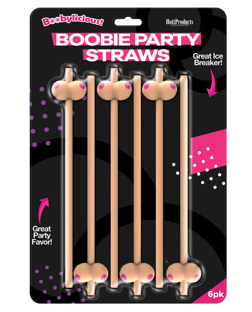 Booby Straws - Flesh Pack Of 6 - LUST Depot