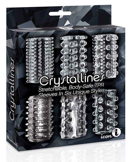 The 9's Crystalline Tpr Cock Sleeve 6 Pack - Clear - LUST Depot