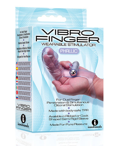 The 9's Vibrofinger Phallic Finger Massager - Purple - LUST Depot