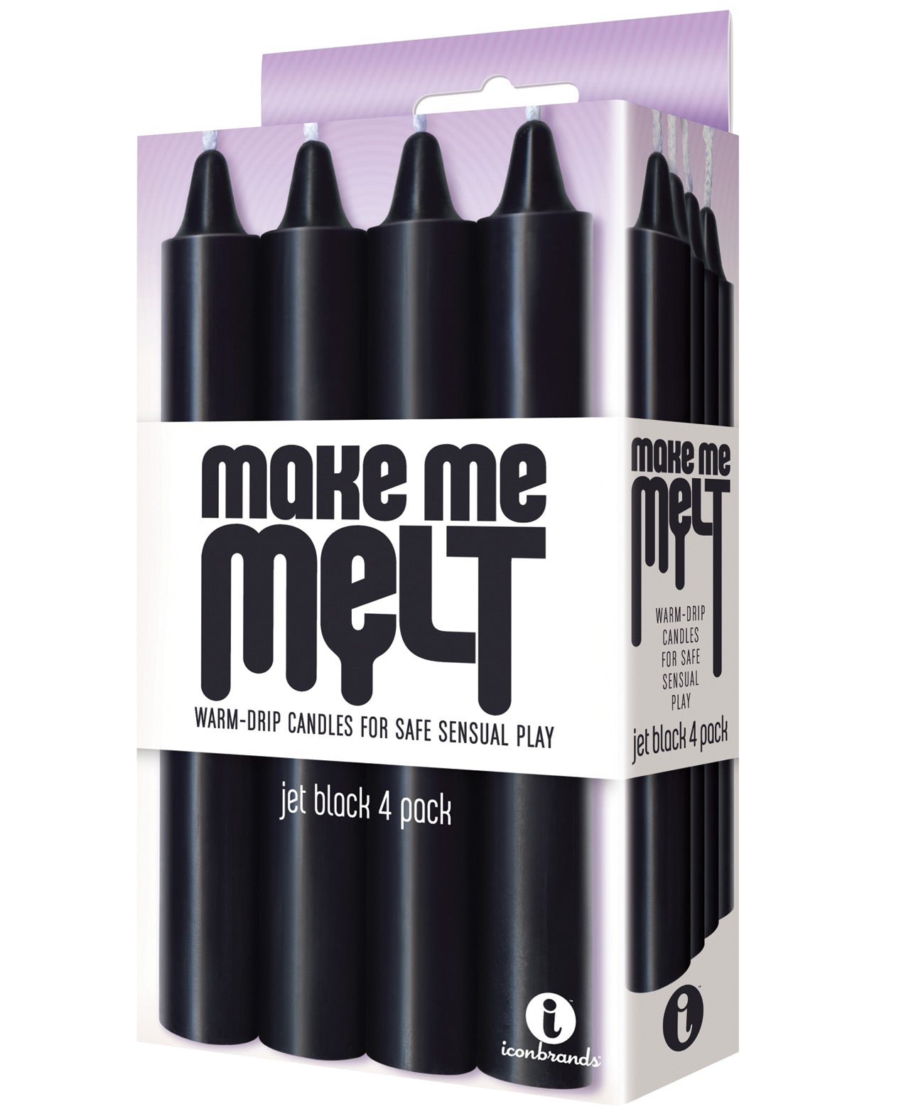 The 9's Make Me Melt Sensual Warm Drip Candles - Jet Black Pack Of 4 - LUST Depot