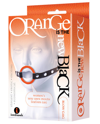 The 9's Orange Is The New Black Blow Gag Open Mouth Leather Gag - LUST Depot