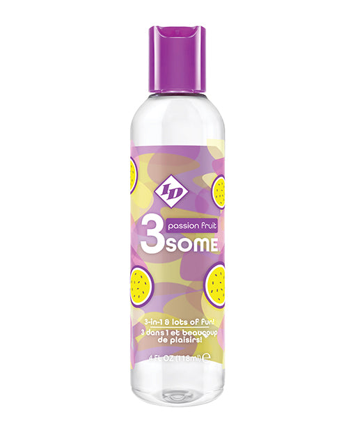 Id 3some 3 In 1 Lubricant - 4 Oz Passion Fruit - LUST Depot