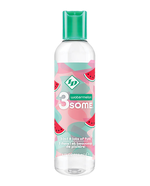Id 3some 3 In 1 Lubricant - 4 Oz Watermelon - LUST Depot