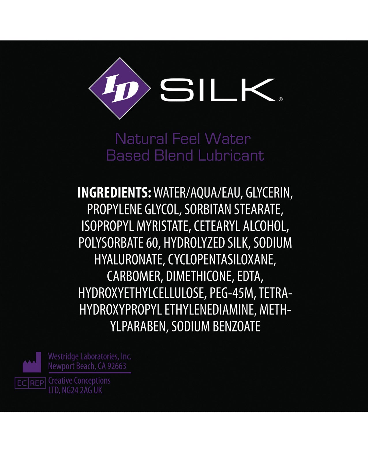 Id Silk Natural Feel  Lubricant - 2.2 Oz Flip Cap Bottle - LUST Depot