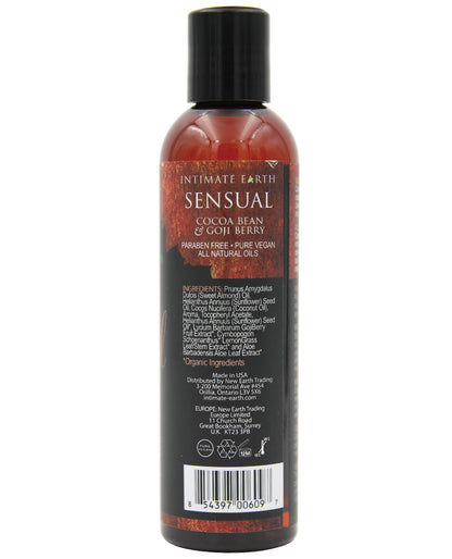 Intimate Earth Sensual Massage Oil - 120 Ml Cocoa Bean & Gogi Berry - LUST Depot