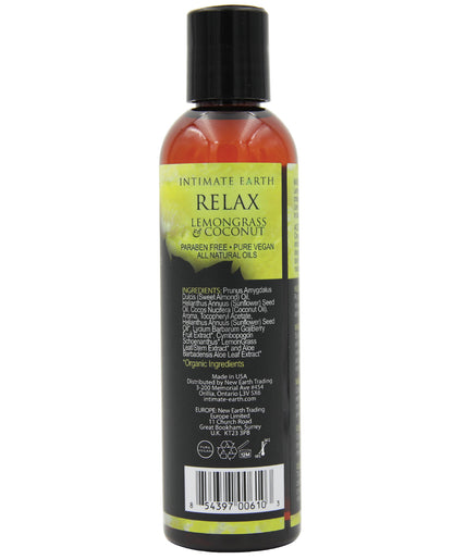 Intimate Earth Relaxing Massage Oil - 240 Ml Coconut & Lemongrass - LUST Depot