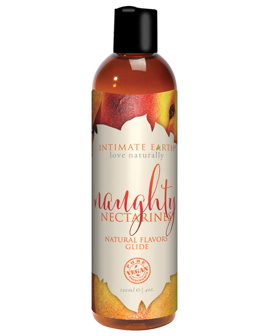 Intimate Earth Natural Flavors Glide - 120 Ml Naughty Nectarines - LUST Depot