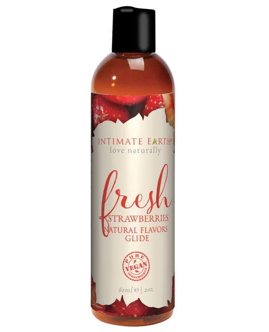 Intimate Earth Natural Flavors Glide - 60 Ml Fresh Strawberries - LUST Depot