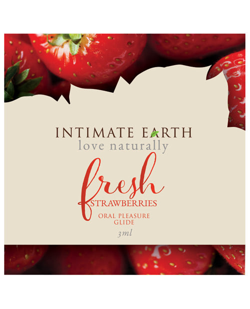 Intimate Earth Lubricant Foil - 3 Ml Fresh Strawberries - LUST Depot