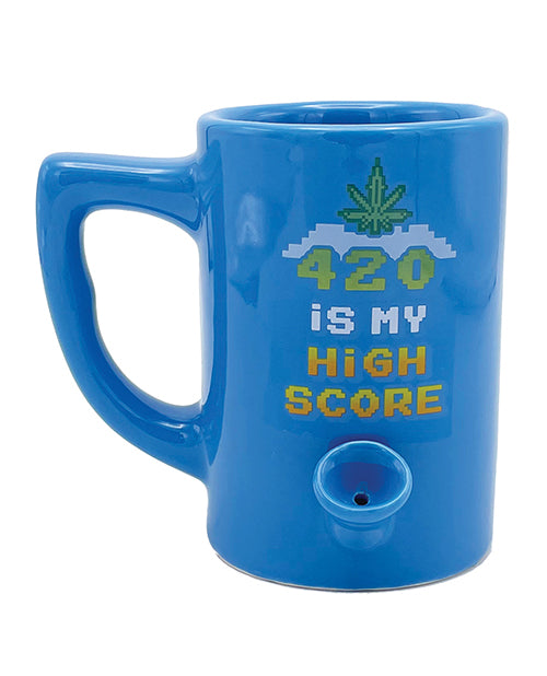 Wake & Bake 420 Is My High Score Coffee Mug - 10 Oz Blue - LUST Depot