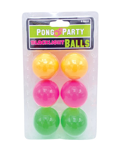 Black Light Pong Balls - Asst. Colors Pack Of 6 - LUST Depot