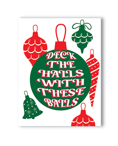 Deck The Balls Holiday Card
