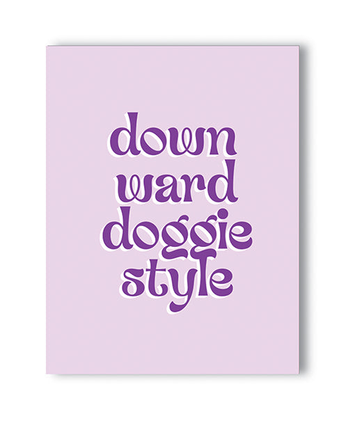 Downward Doggie Naughty Greeting Card - LUST Depot