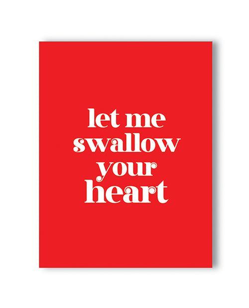 Swallow Your Heart Naughty Greeting Card - LUST Depot