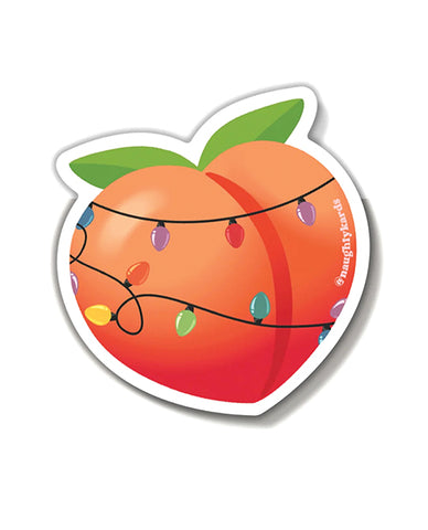 Peach Booty Holiday Sticker - Pack Of 3