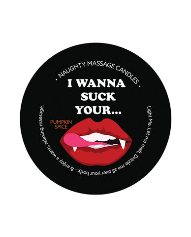 Kama Sutra Mini Massage Halloween Candle - 1.7 Oz Wanna Suck - LUST Depot