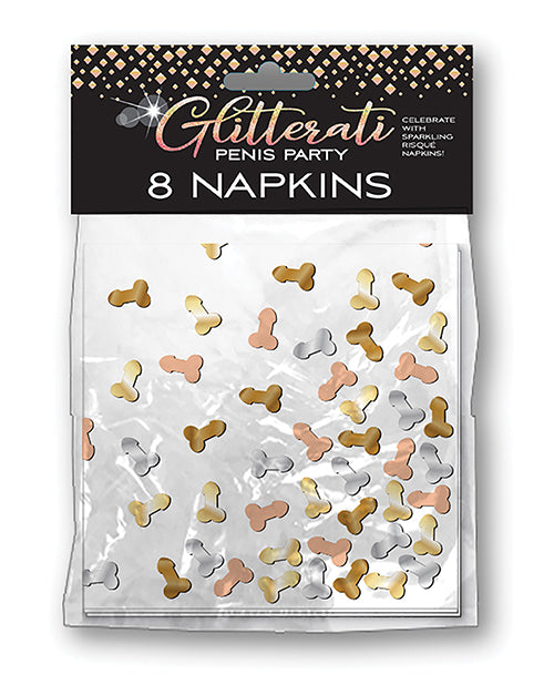 Glitterati Penis Party Napkins - Pack Of 8 - LUST Depot