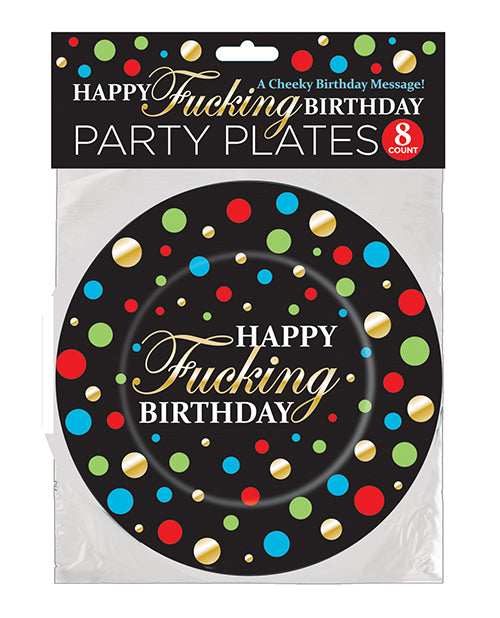 Happy Fucking Birthday Plates - Pack Of 8 - LUST Depot