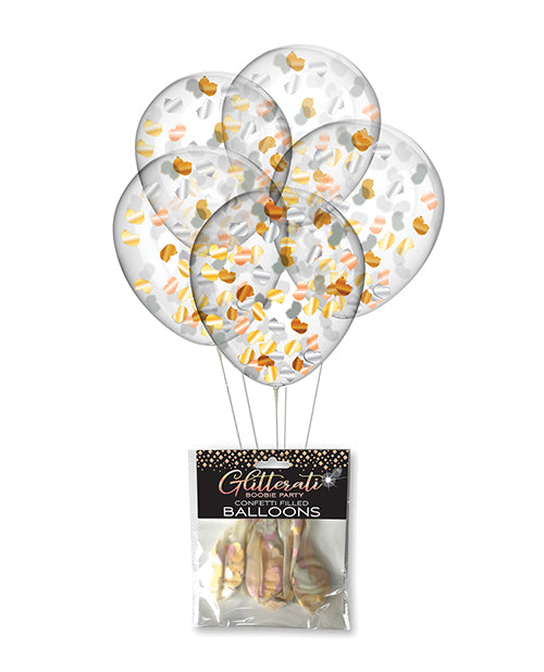 Glitterati Boobie Party Confetti Balloons - Pack Of 5 - LUST Depot