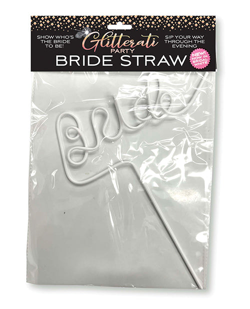 Glitterati Bride Straw - White - LUST Depot