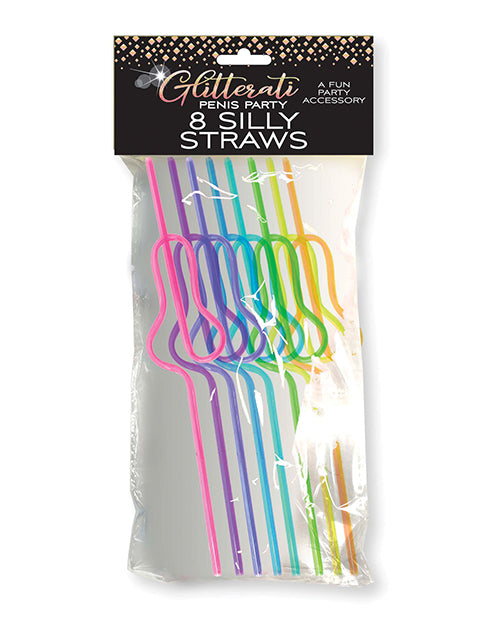 Glitterati Silly Penis Straws - Set Of 8 - LUST Depot