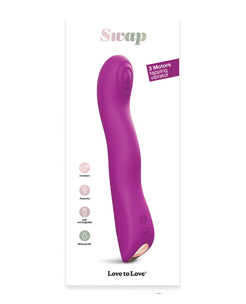 Love To Love Swap Tapping Vibrator - Sweet Orchid - LUST Depot