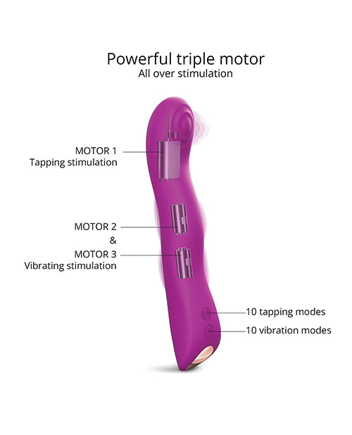 Love To Love Swap Tapping Vibrator - Sweet Orchid - LUST Depot