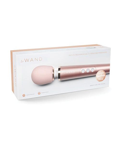 Le Wand Petite Rechargeable Vibrating Massager - Rose Gold - LUST Depot