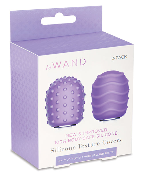 Le Wand Petite Silicone Texture Covers - Violet Pack Of 2 - LUST Depot