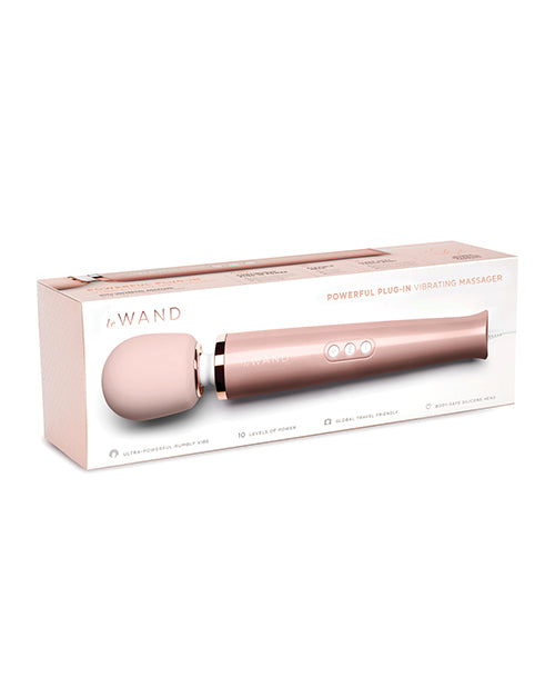 Le Wand Powerful Plug-in Vibrating Massager - Rose Gold - LUST Depot