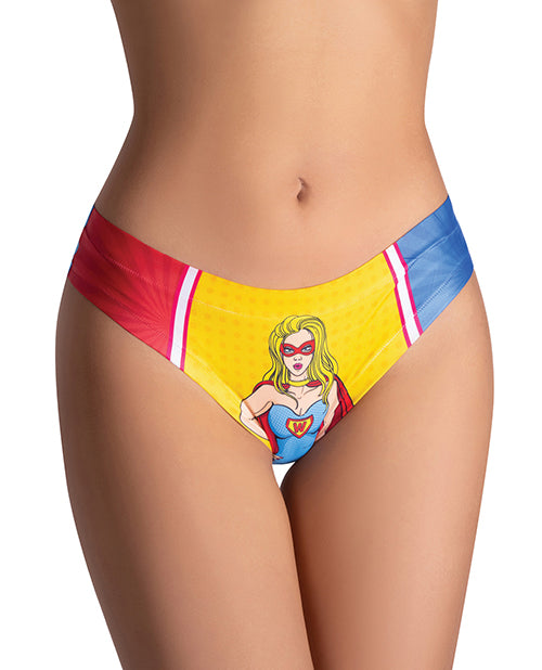 Mememe Comics Wonder Girl Printed Thong Xl - LUST Depot
