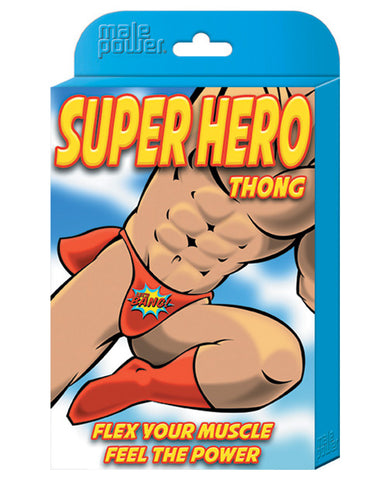 Male Power Super Hero Thong Black - LUST Depot