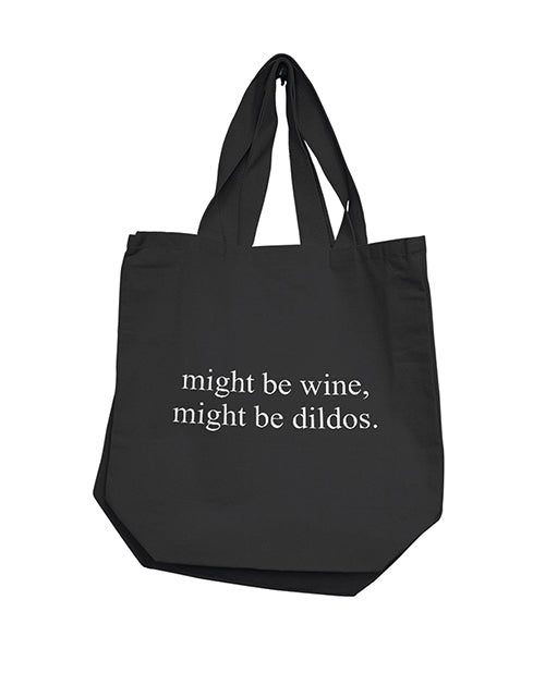 Nobu Might Be Wine, Might Be Dildos Reusable Tote - Black - LUST Depot