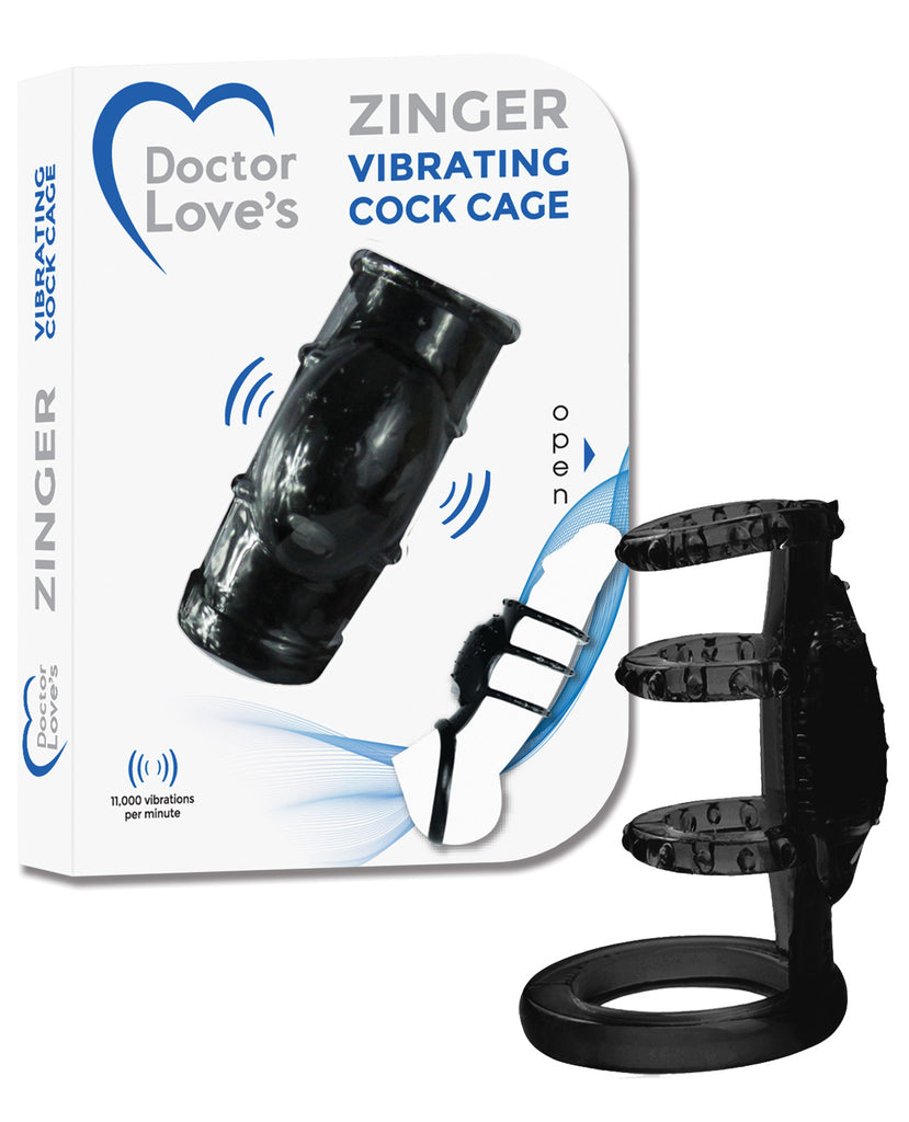 Doctor Love's Vibrating Cock Cage - Black - LUST Depot