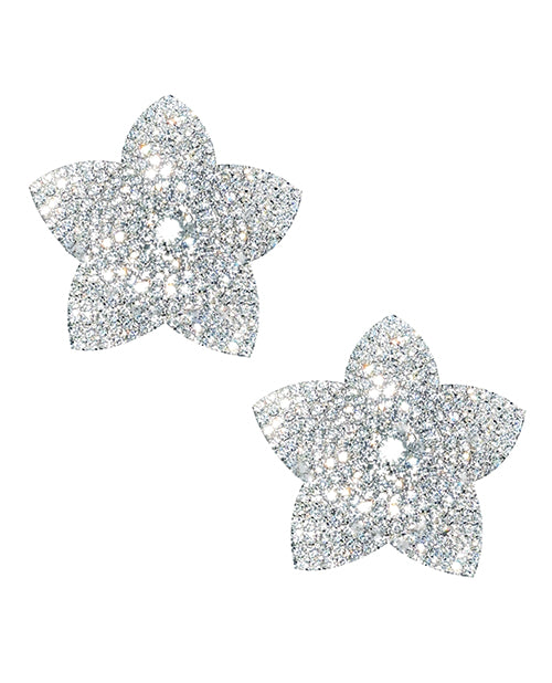 Neva Nude Burstin Bloom Crystal Jewel Reusable Silicone Nipple Pasties - Clear O-s - LUST Depot