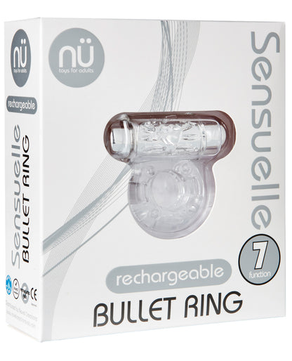 Sensuelle Bullet Ring Cockring - 7 Function Clear - LUST Depot