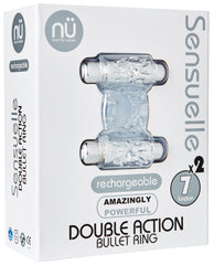 Sensuelle Double Action Cockring - 2x7 Function Clear - LUST Depot