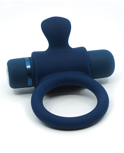 Sensuelle 7 Function Silicone Bullet Ring - Navy - LUST Depot