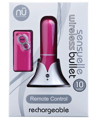 Sensuelle Rechargeable Wireless Remote Control Bullet - Pink - LUST Depot