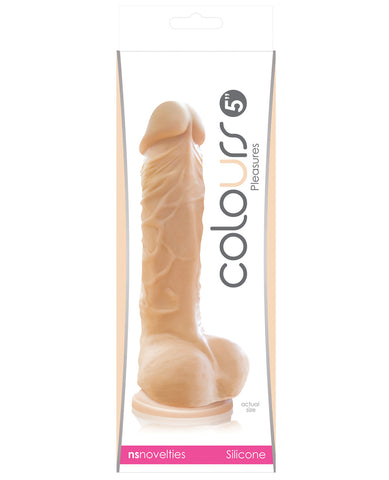 Colours Pleasures 5" Dong W-balls & Suction Cup - White - LUST Depot