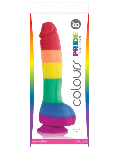 Colours Pride Edition 8" Dong W-suction Cup - LUST Depot