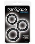 Renegade Diversity Rings - Black Pack Of 3 - LUST Depot