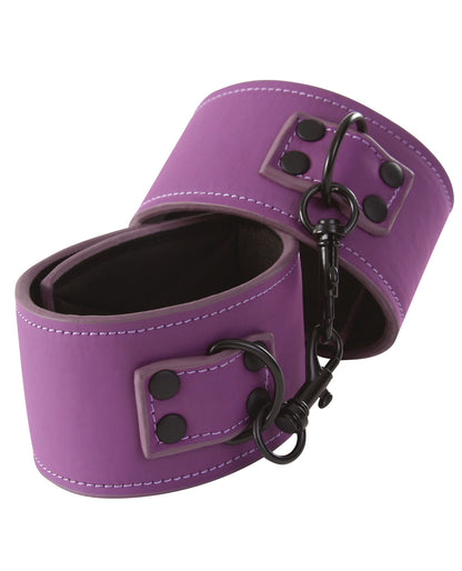 Lust Bondage Wrist Cuffs - Purple - LUST Depot