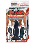 Ram Inflatable Vibrating Butt Plug - Black - LUST Depot