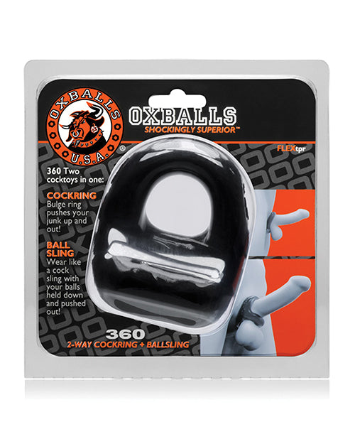 Oxballs 360 Cock Ring & Ballsling - Black - LUST Depot
